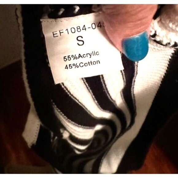 Lillusory Striped Soft Knit Cardigan Sweater Blazer w/Gold Buttons & Pockets Sm - Picture 8 of 8